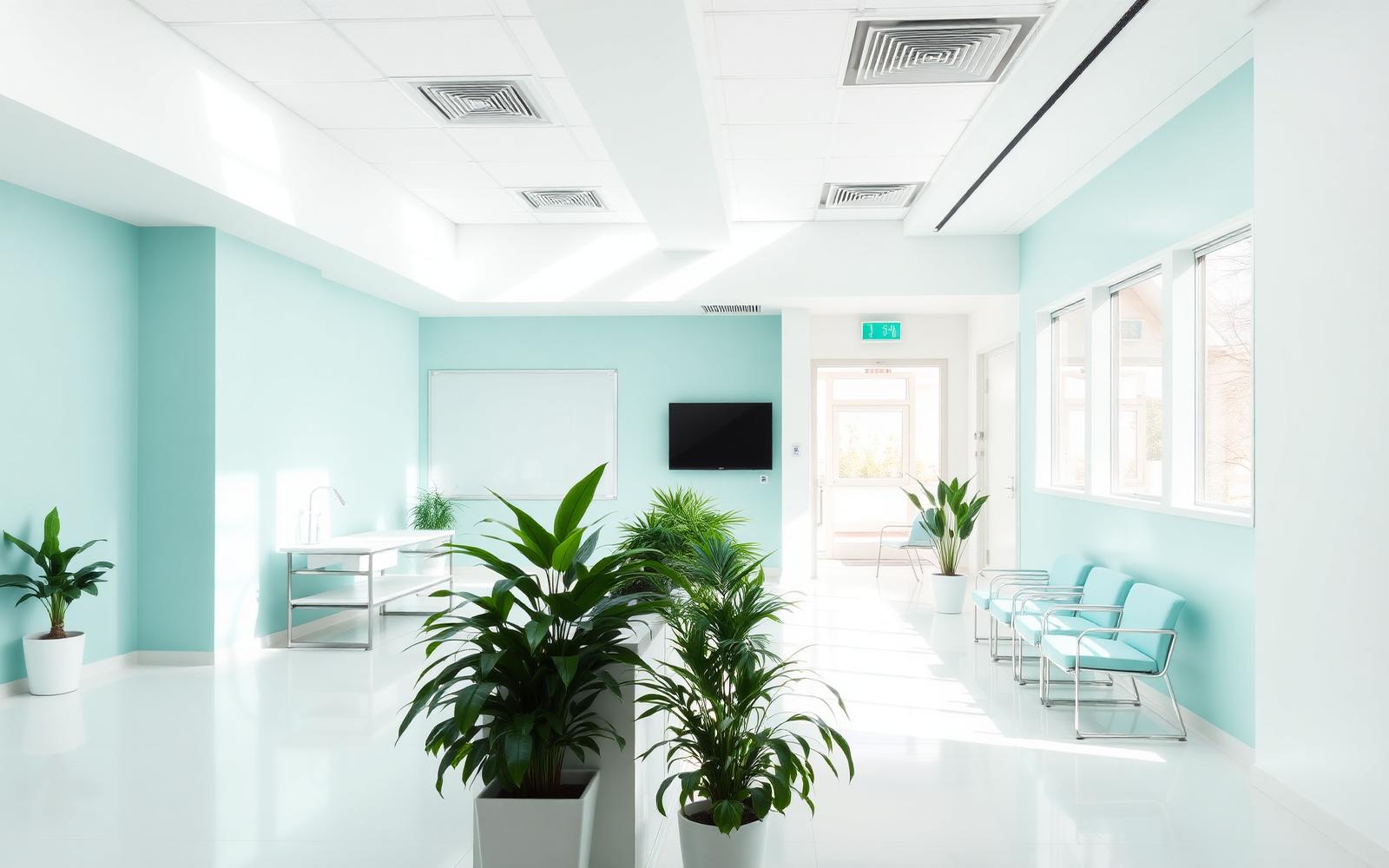 Bright, calm waiting area at the clinic